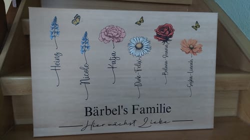 Customer photo review of Personalisierte Leinwand "Omas Garten"