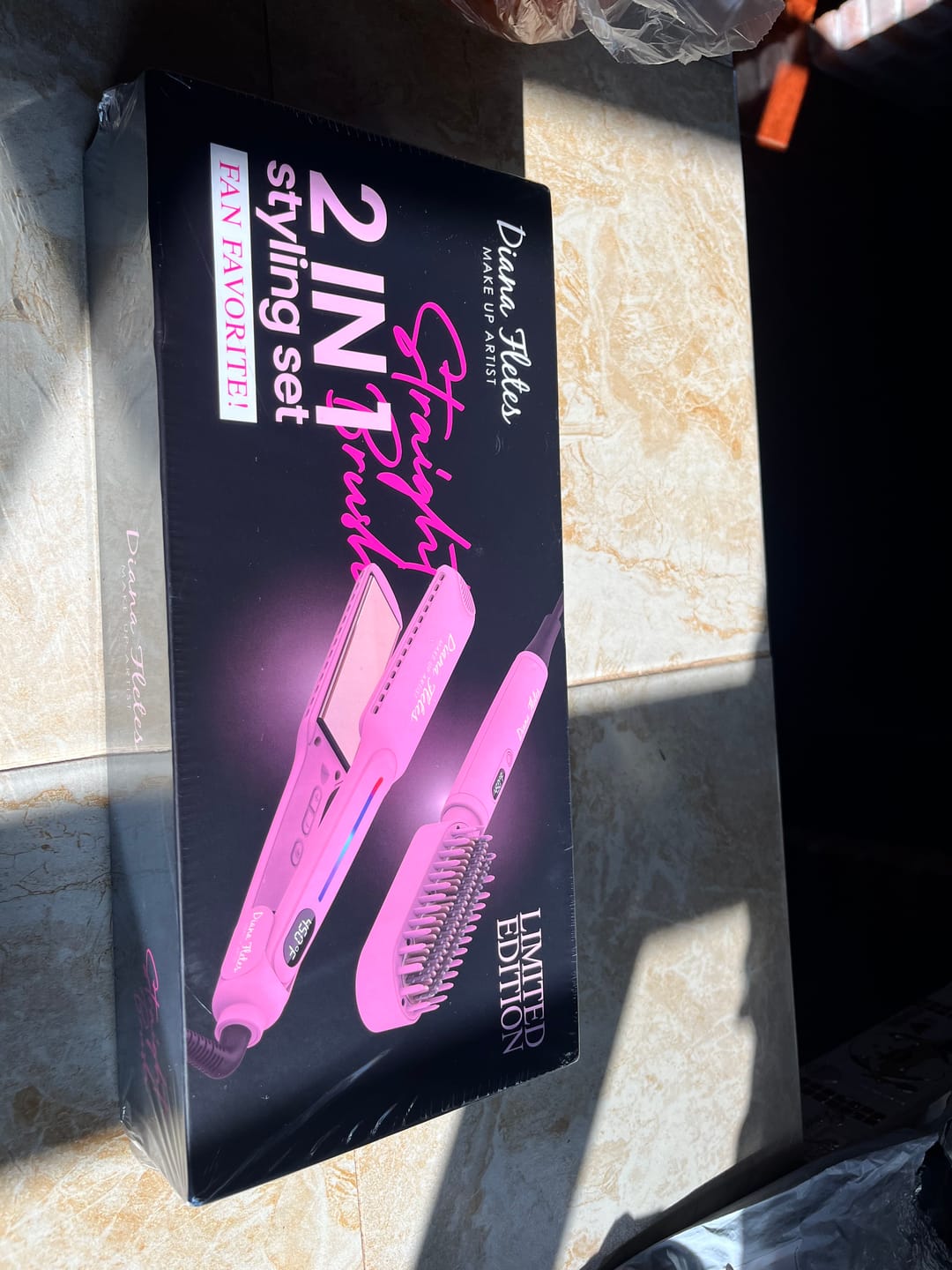 Customer photo review of Set Plancha Profesional Infrarroja + Cepillo Alaciador