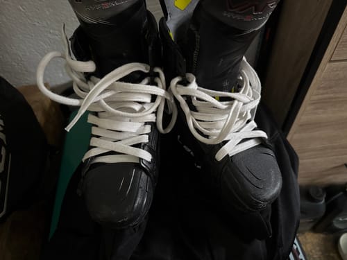 Customer photo review of WHITE WAXED HOCKEY REFEREE LACES