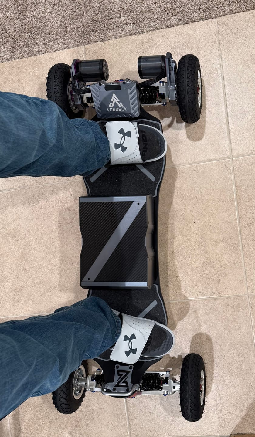 Customer photo review of Acedeck® Nyx Z3 Off-road Electric Skateboard-Exclusive Member Sale