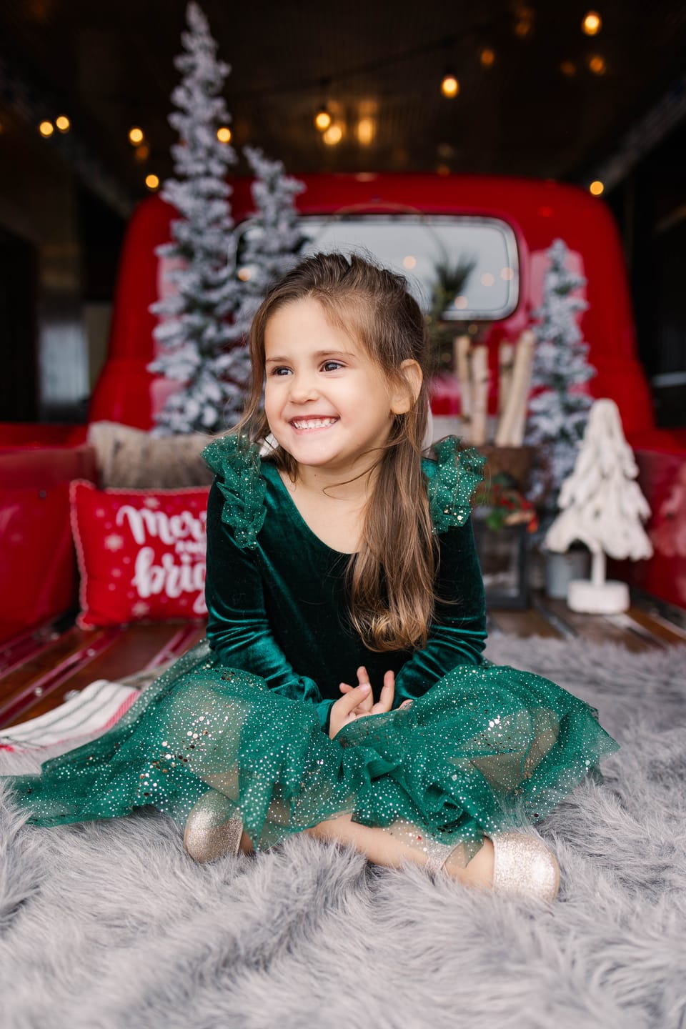 Customer photo review of Velour Ballerina Dress - Mistletoe