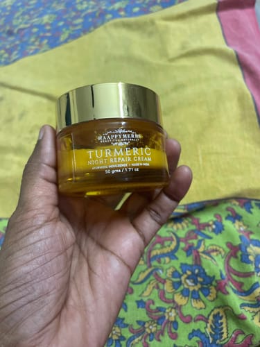 Customer photo review of Turmeric Night Repair Cream