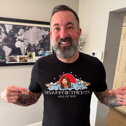 Customer photo review of Disappointments All Of You Old School Tattoo Tee