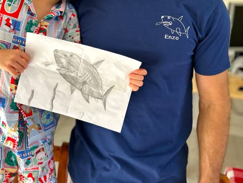 Customer photo review of CUSTOM KID'S DRAWING | T-SHIRT