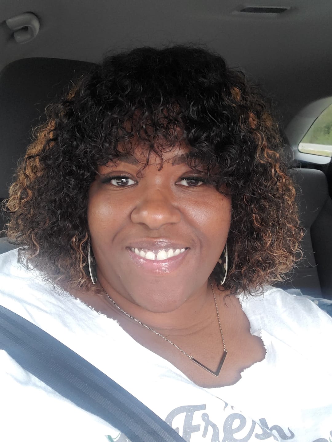 Customer photo review of Large Letter Necklace