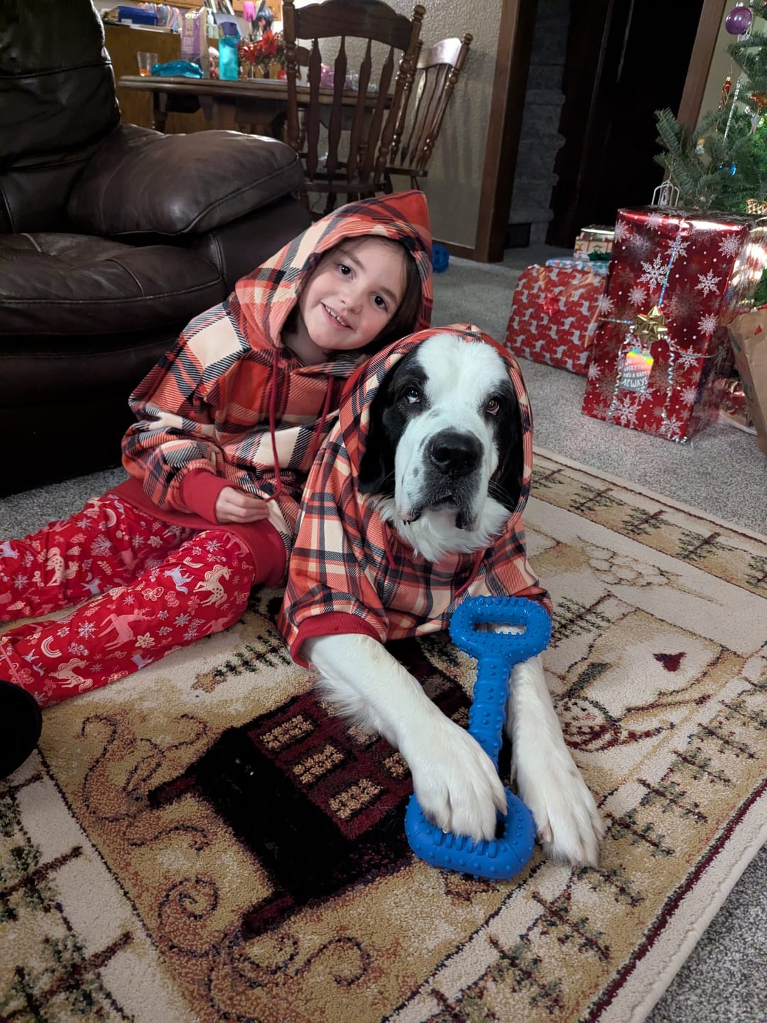 Customer photo review of Red Plaid Human Hoodie