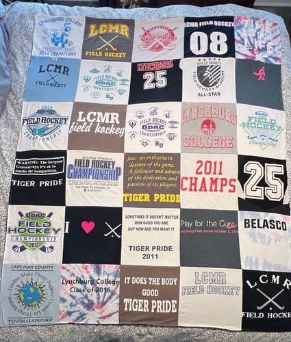 T-shirt quilt featuring lcmr field hockey by Thomas from SC