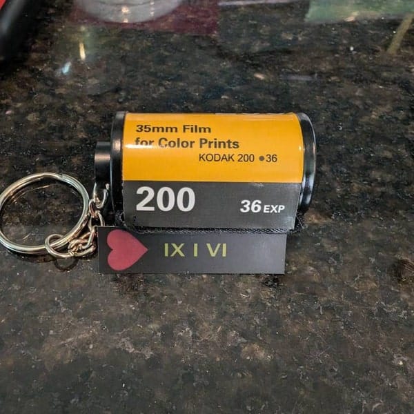 Customer photo review of Custom Drive Safe Film Roll Keychain For Your Love