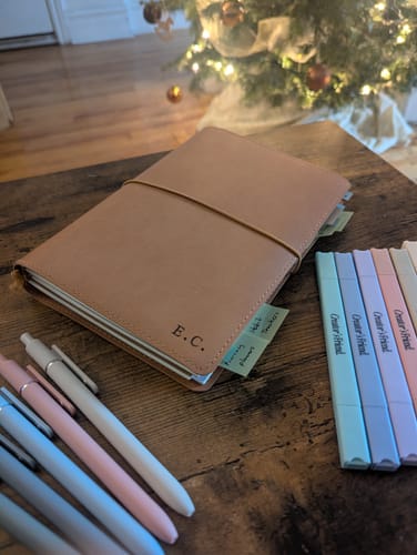 Customer photo review of Refillable Notebook Folio - Saddle Brown