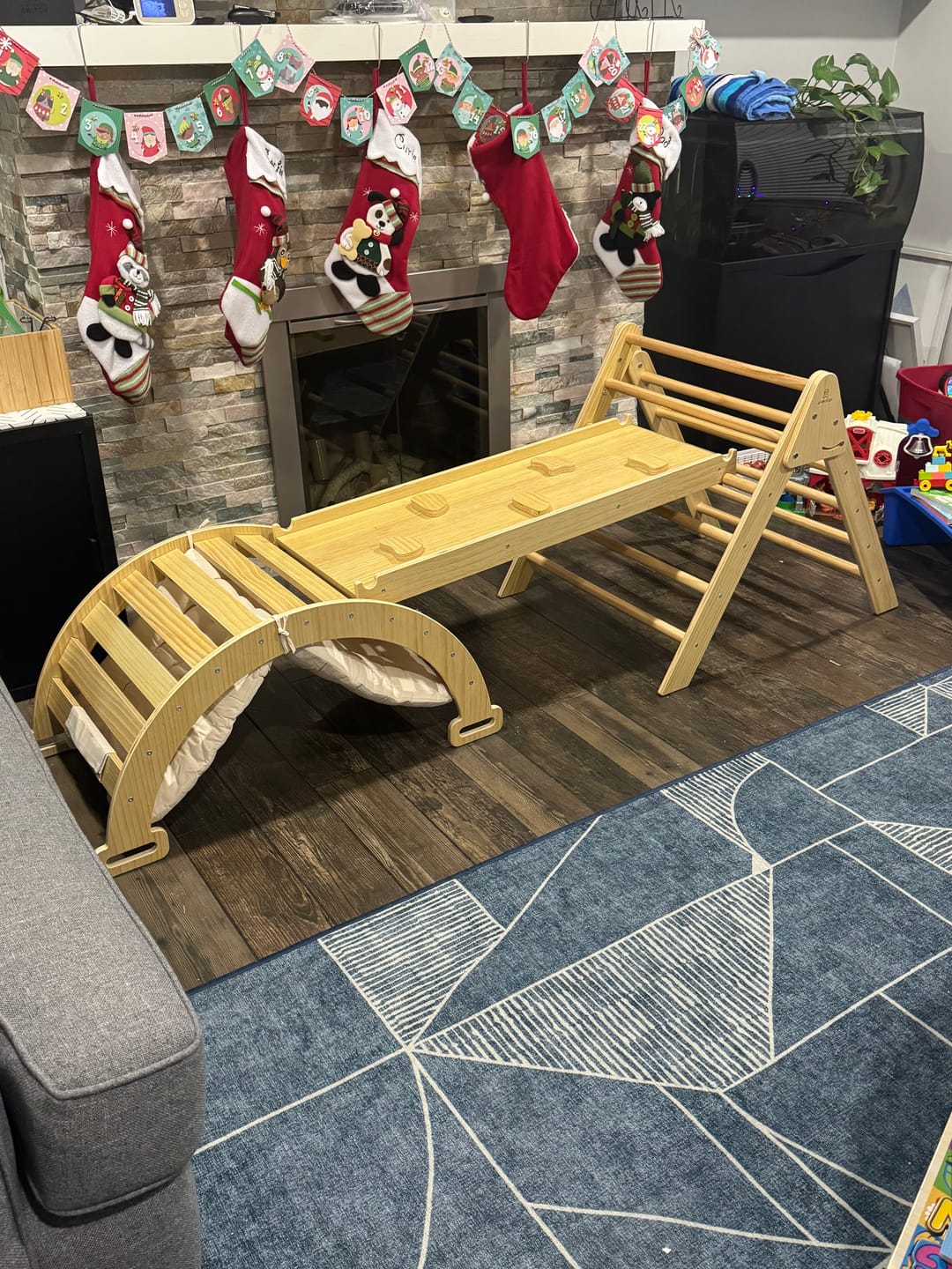 Customer photo review of Hazel - Pikler Triangle Ladder & Rocker Set