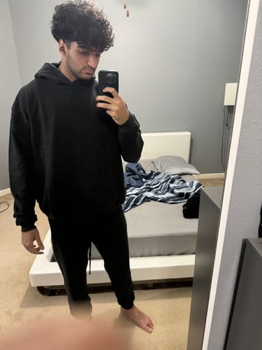 Customer photo review of Essentials Heavyweight Hoodie