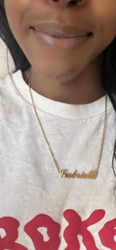 Customer photo review of Personalized Name Necklace