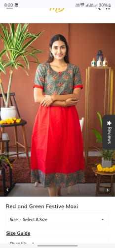 Customer photo review of Red and Green Festive Maxi