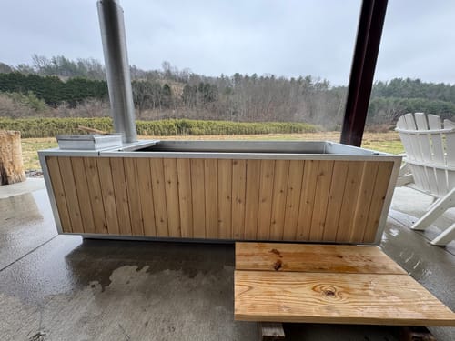 Customer photo review of Wood Burning Hot Tub