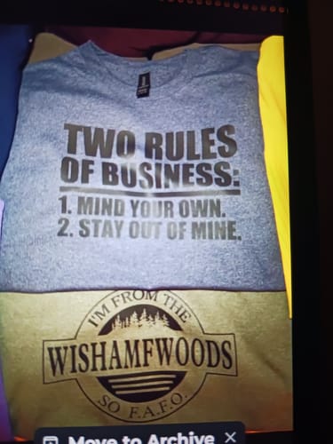 Customer photo review of Two Rules- Screen Print Transfer