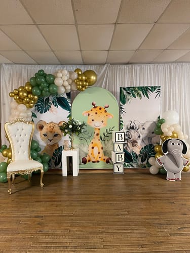Customer photo review of 3x7ft Party Backdrop Stand Party Decor Baby Shower Birthday Rectangular Wall Stand