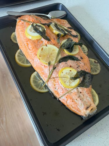Customer photo review of Fresh Whole NZ Salmon Side / Fillet