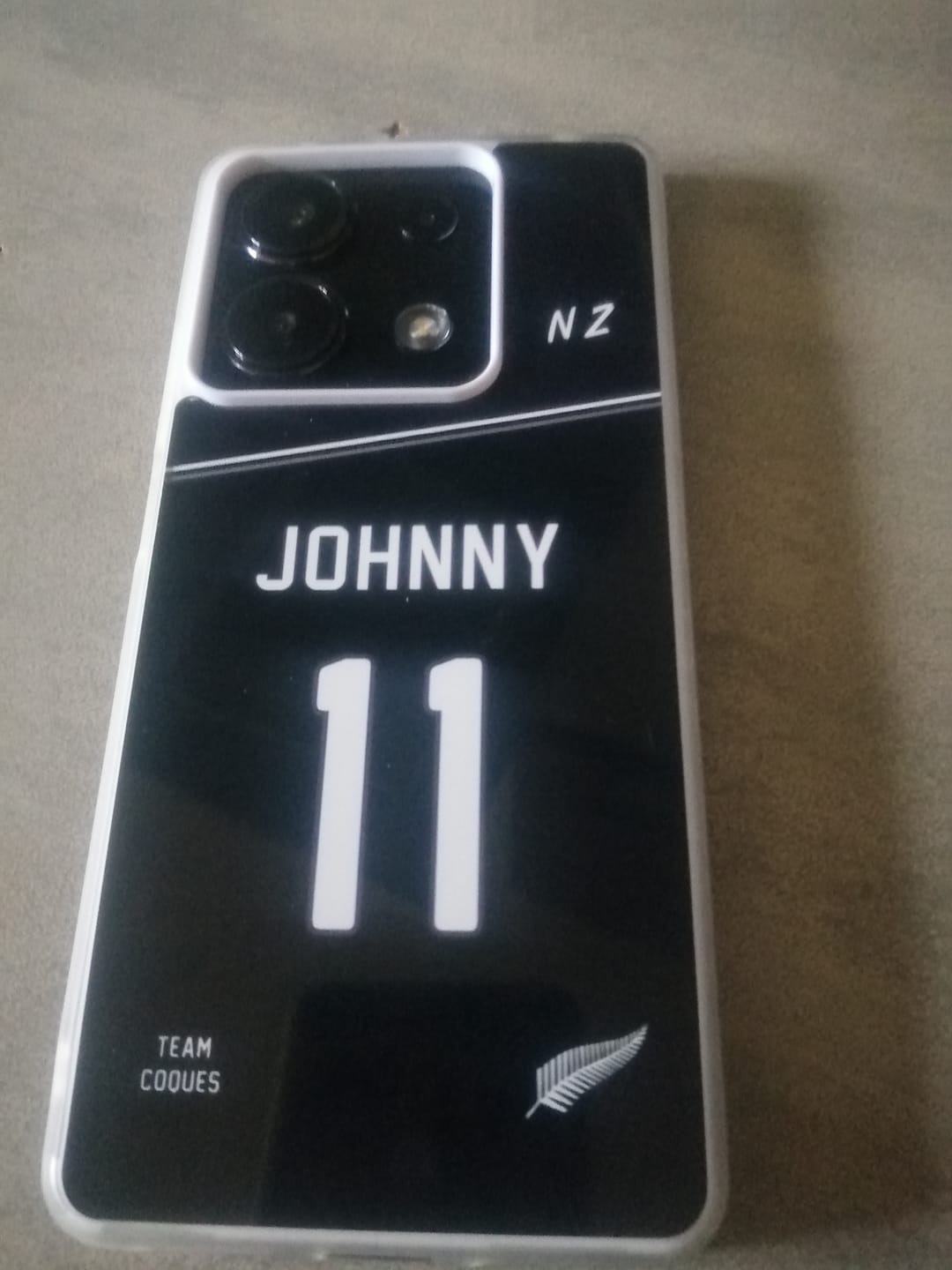 Customer photo review of Coque rugby NOUVELLE ZELANDE ALL BLACKS personnalisable - TEAMCOQUES