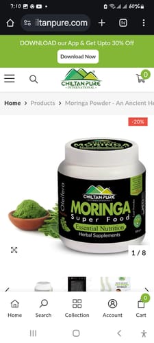 Customer photo review of Moringa Powder - An Ancient Herb to Cleanse Your Body and Promote Wellness [ کرشماتی پتوں سے 300 بیماریوں کا علاج - چلتن سہاجنا]