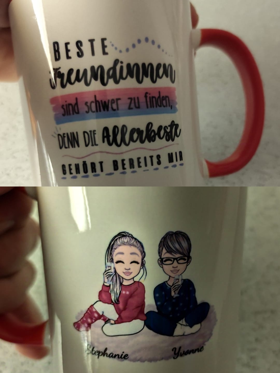 Customer photo review of Herzensmenschen - Personalisierte Tasse