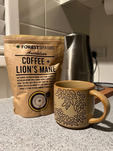 Customer photo review of Australian Coffee + Lions Mane Mushroom