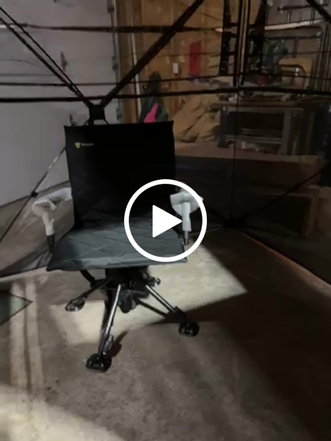 Customer video review of TideWe Hunting Chair Adjustable Height 360°  Swivel Blind Chair With Armrests