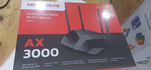 Customer photo review of Router Mercusys MR80X AX3000 Wi-Fi 6 Doble Banda con 4 Antenas