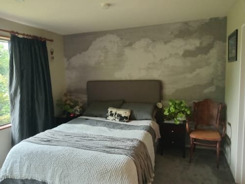 Customer photo review of Cloudy Day  - Grey - Custom Sized Wallpaper Mural (per m2)