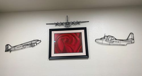 Customer photo review of C-130H Hercules Front Silhouette Metal Wall Art