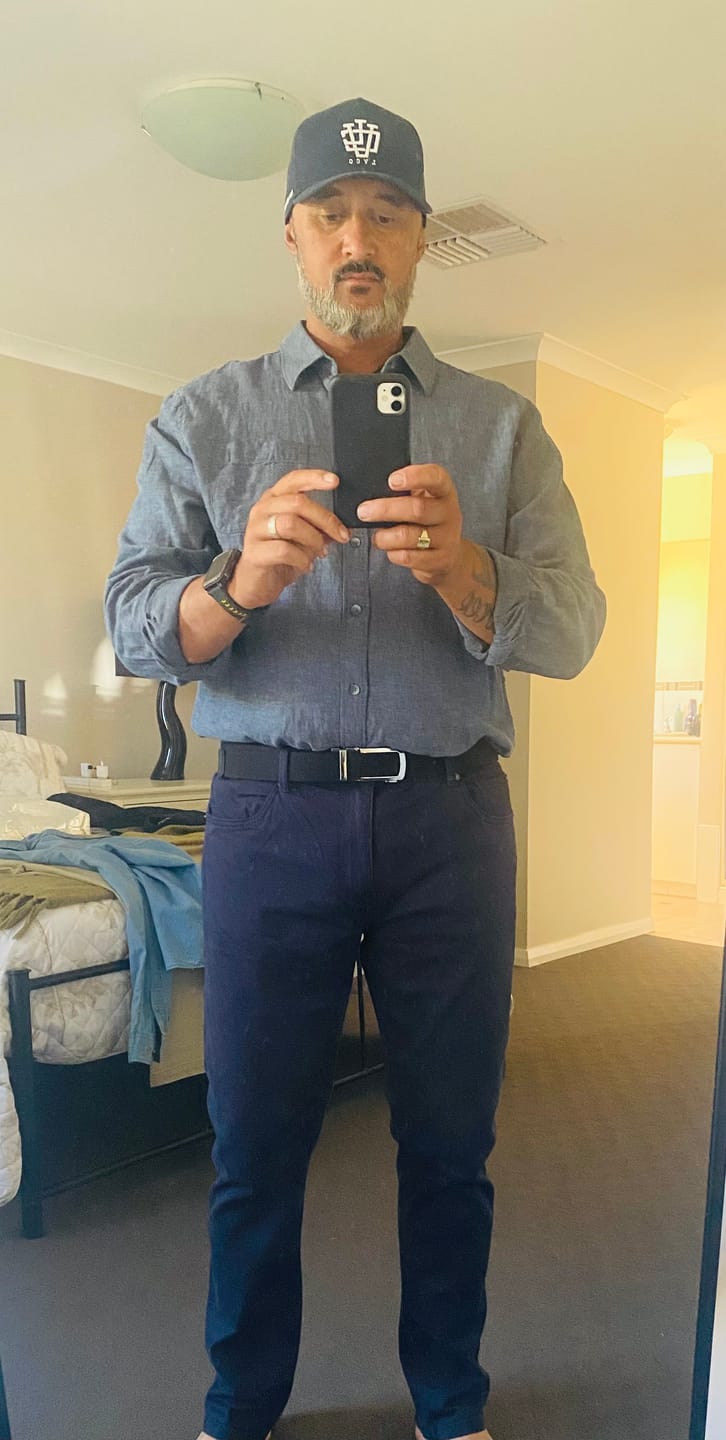 Customer photo review of Silver | Canvas Belt