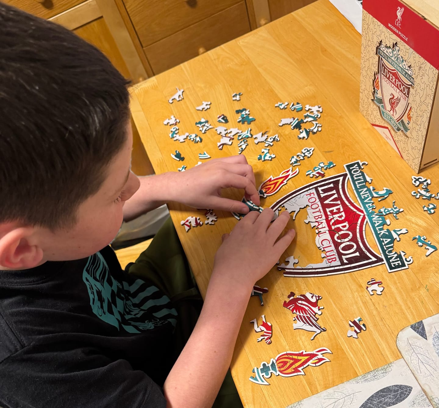 Customer photo review of Liverpool FC® Crest - Wooden Puzzle