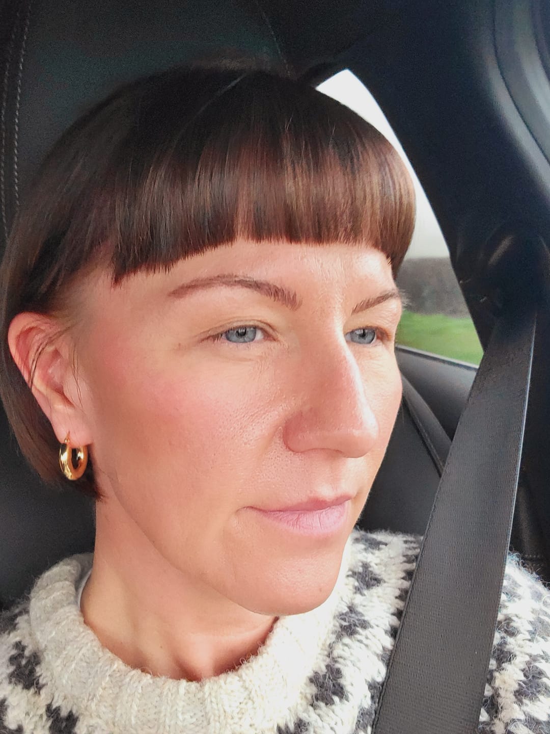 Customer photo review of Chubby Hoop Earrings