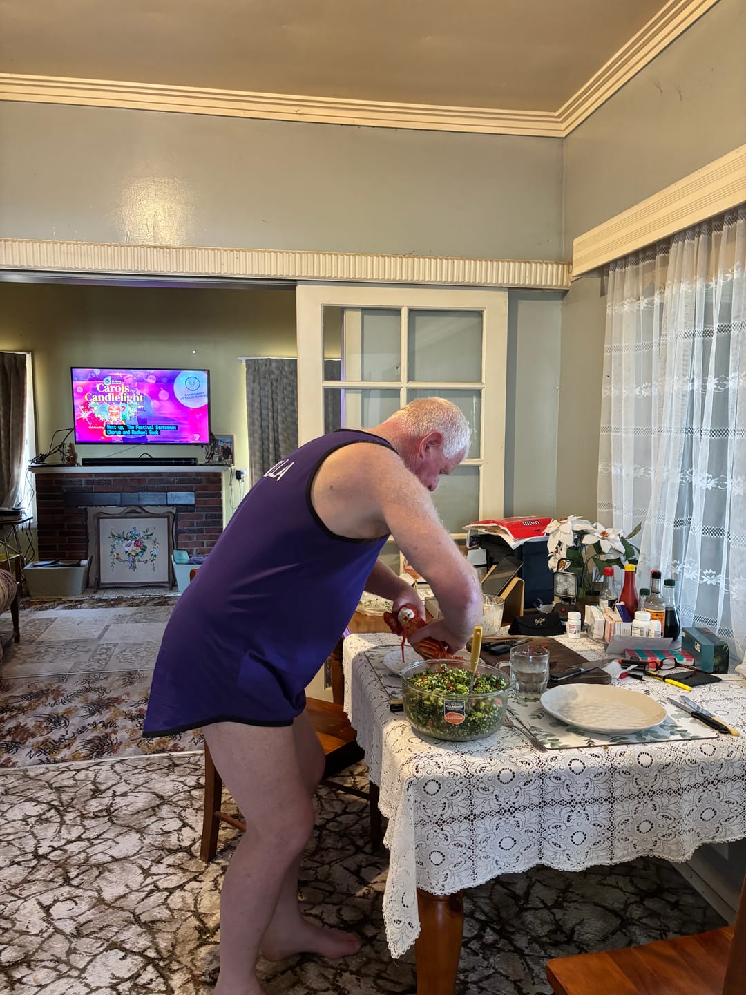 Customer photo review of Purple | Shearing Singlet
