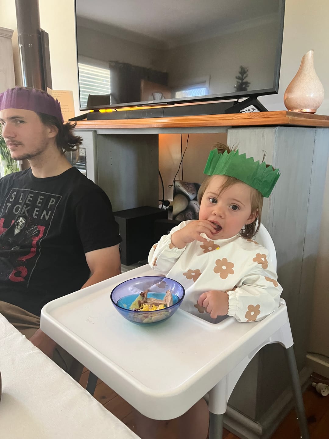 Customer photo review of Mess-Free Smock Bib