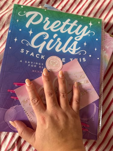 Customer photo review of Pretty Girls Stack Like This Book- (Over $84,000 worth of saving challenges)