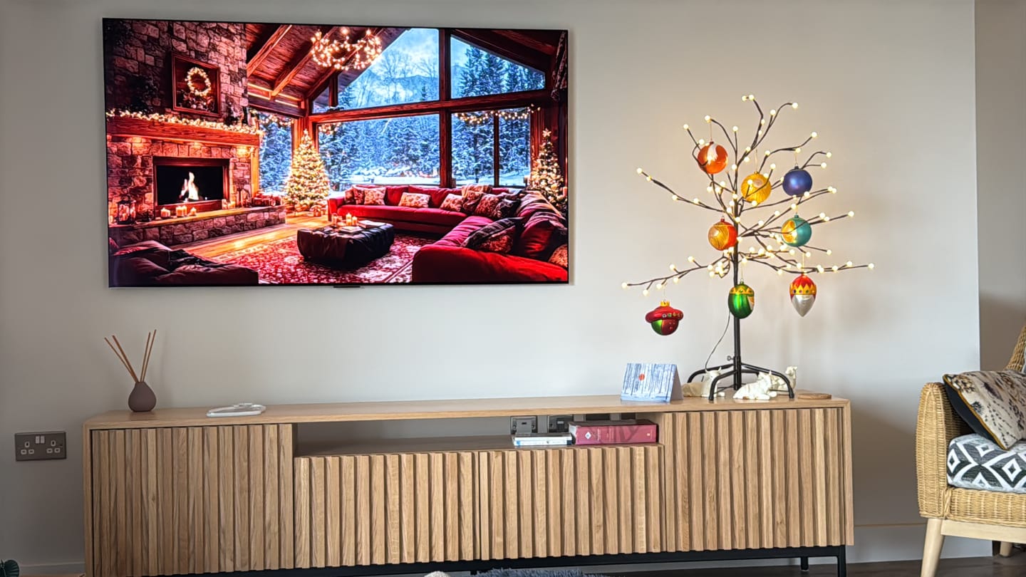 Customer photo review of Fluted Oak TV Unit