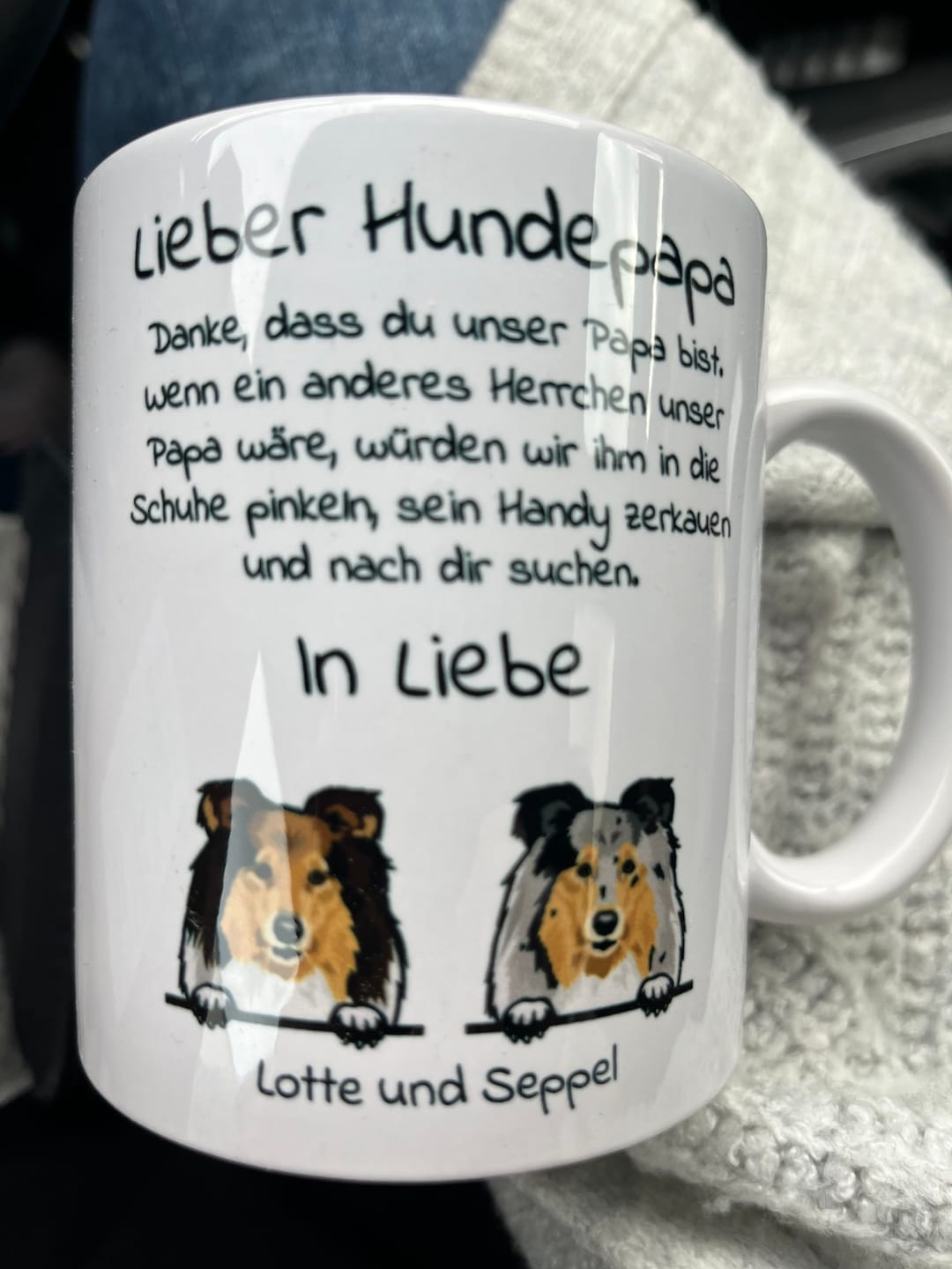 Customer photo review of Lieber Hundepapa - Individuelle Tasse