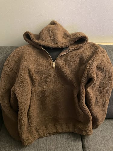 Customer photo review of RT No. 3348 HALF ZIP-UP FLEECE HOODIE