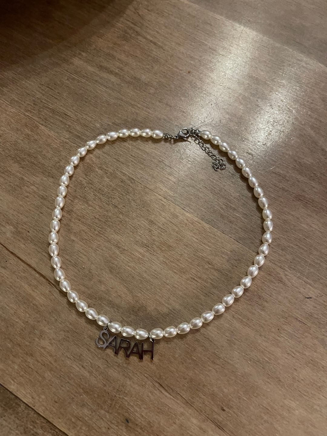 Customer photo review of Collier Prénom Perles