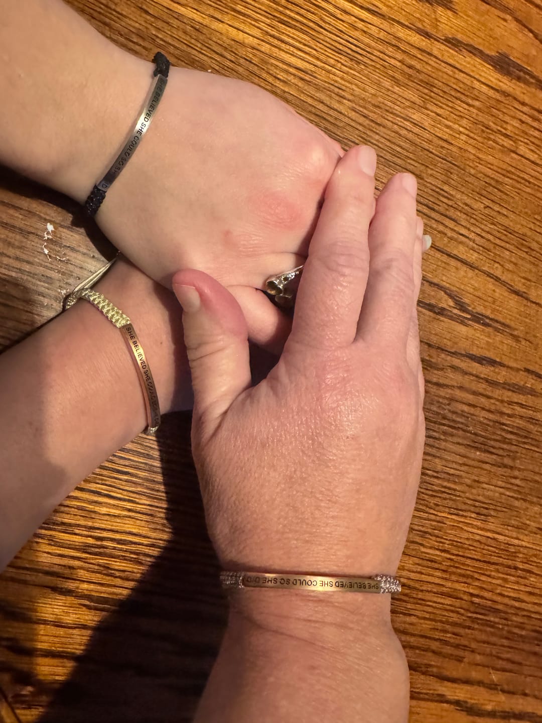 Customer photo review of SHE BELIEVED SHE COULD SO SHE DID ROPE BRACELET