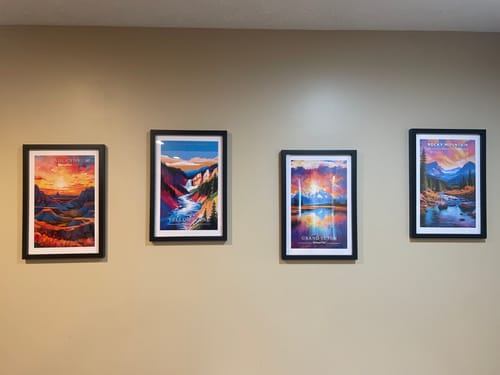 Customer photo review of Yellowstone - Yellowstone Upper Falls - National Park Commemorative Poster: A Pop Art Tribute