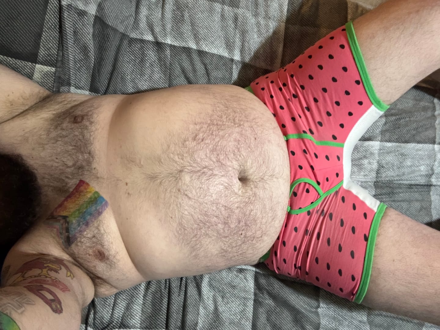 Customer photo review of Long Leg Bamboo Boxer Brief - Watermelon