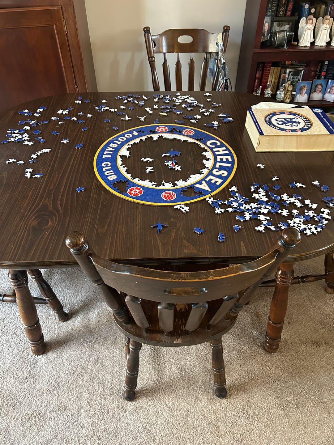 Customer photo review of Chelsea FC® Logo - Wooden Puzzle