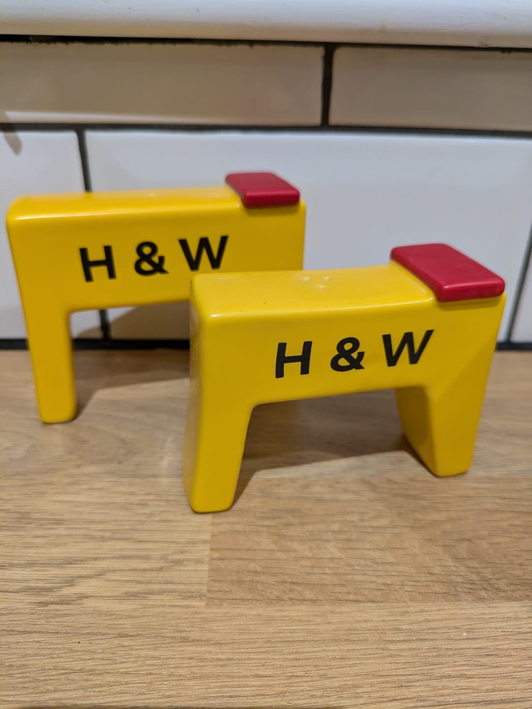 Customer photo review of H&W Cranes Salt & Pepper Shakers