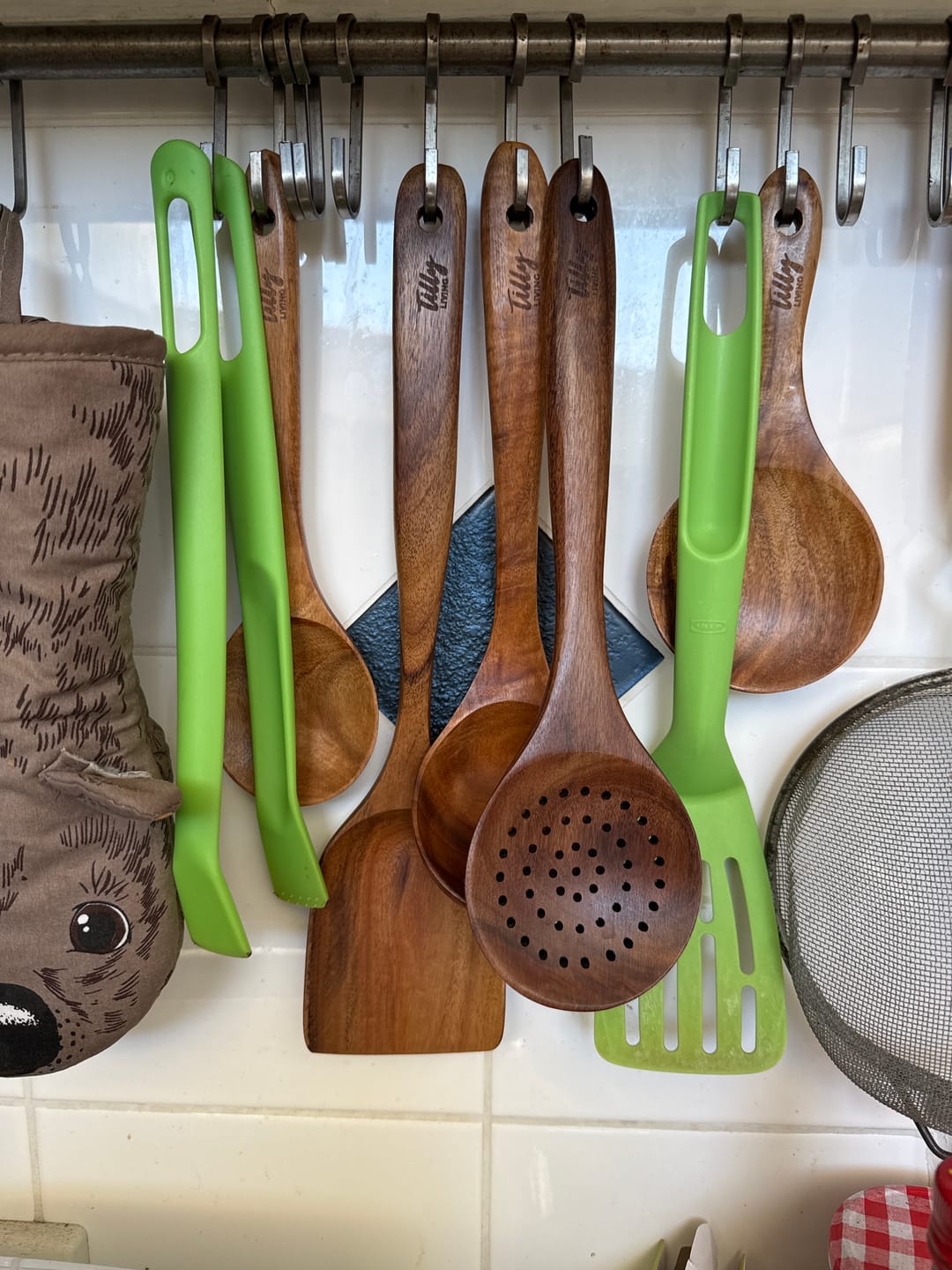 Customer photo review of Teak Wooden Utensil Set