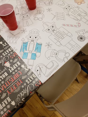 Customer photo review of Nutcracker Table Size Coloring Sheet