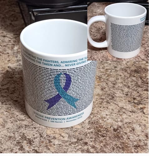 Customer photo review of Round 103 - White Glossy Mug (20 oz)