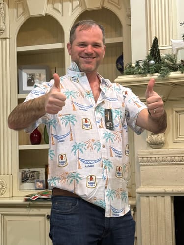 Customer photo review of Super Stretch - Island Life Natural Light Hawaiian Shirt