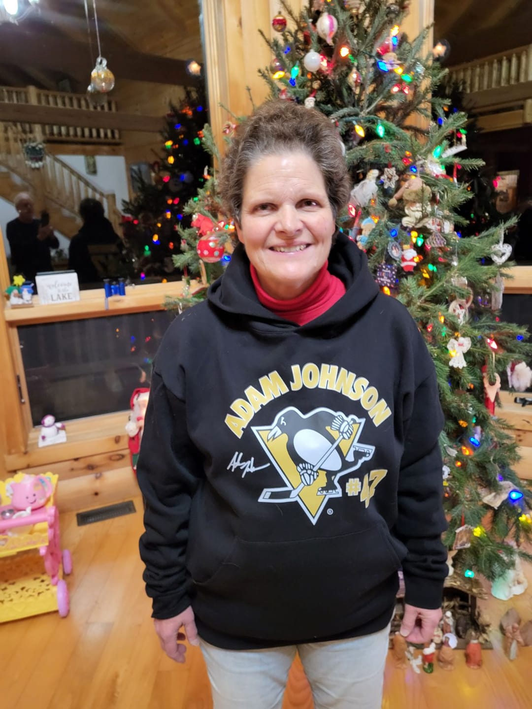 Customer photo review of Adam Johnson #47 Penguins Hoodie - Black