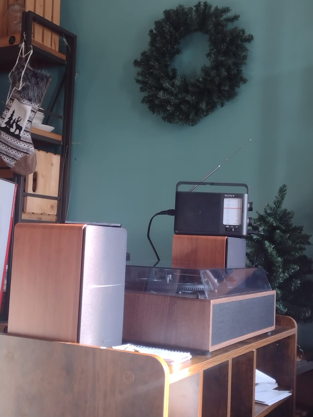 Customer photo review of R1280Ts Active Bookshelf Speakers